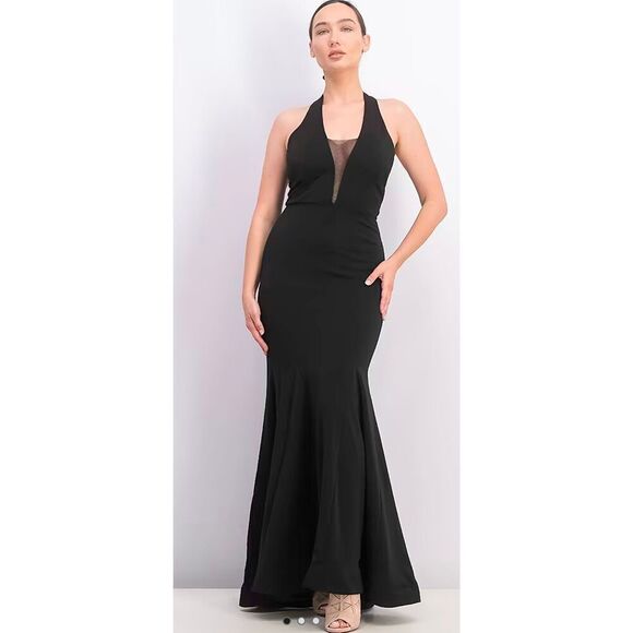 JUMP APPAREL black size xs JUNIORS MERMAID EVENING DRESS - Picture 1 of 9